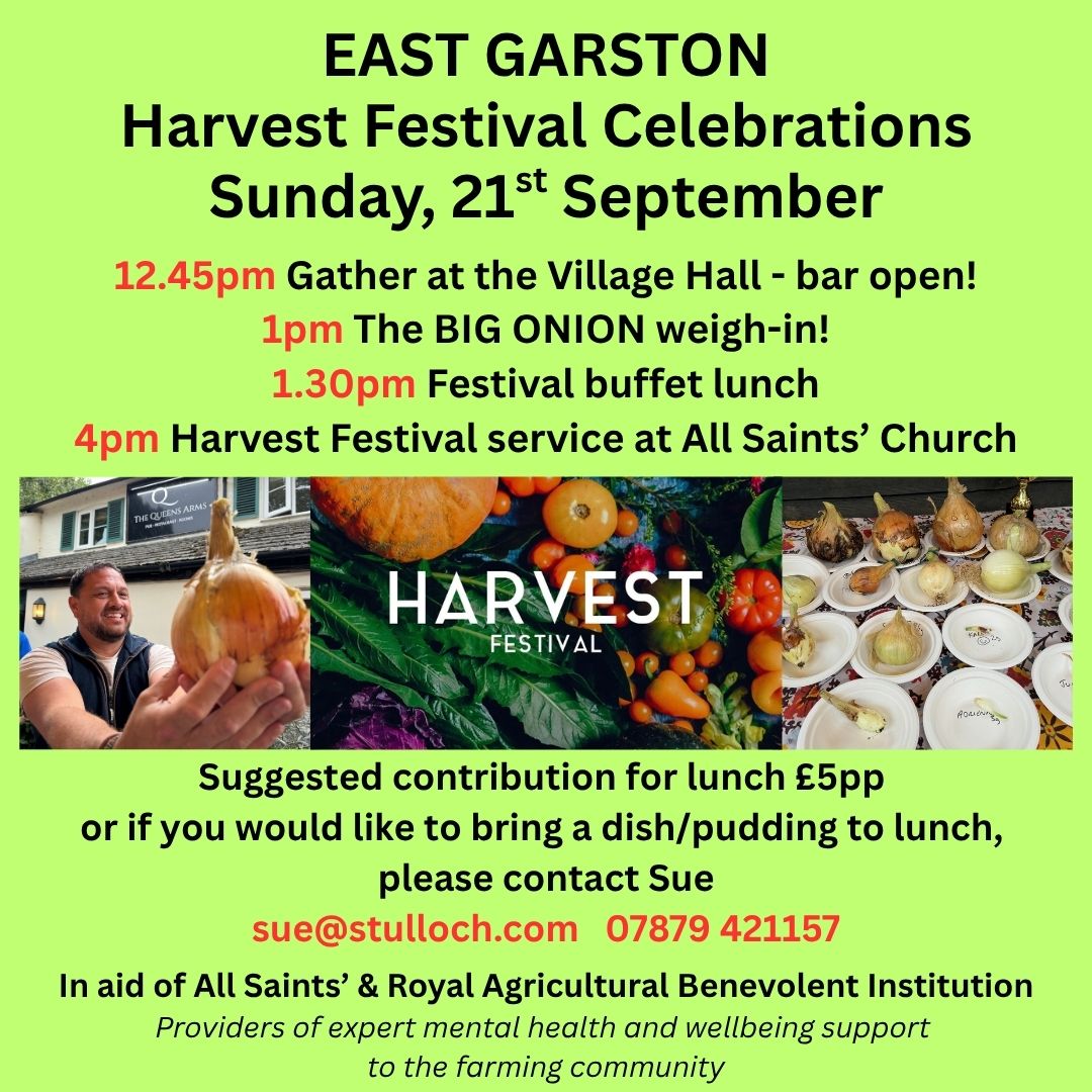 Poster for East Garston Harvest Festival 